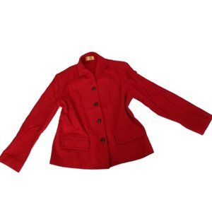 Pendleton Red Long Sleeve Wool Jacket Sz 16